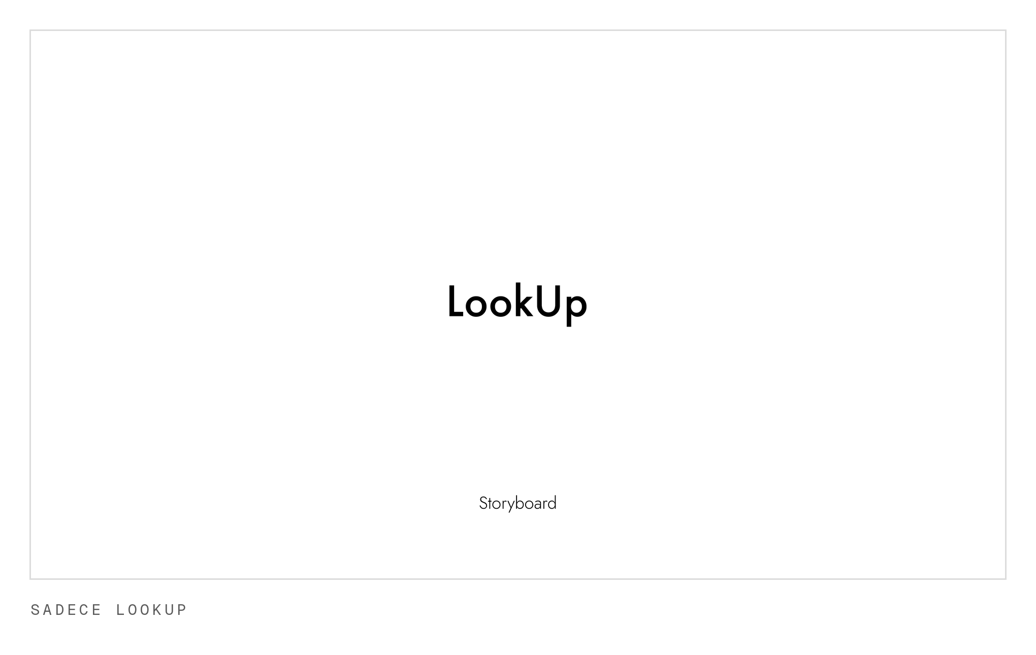 Sadece LookUp logosu, beyaz zeminde ortada