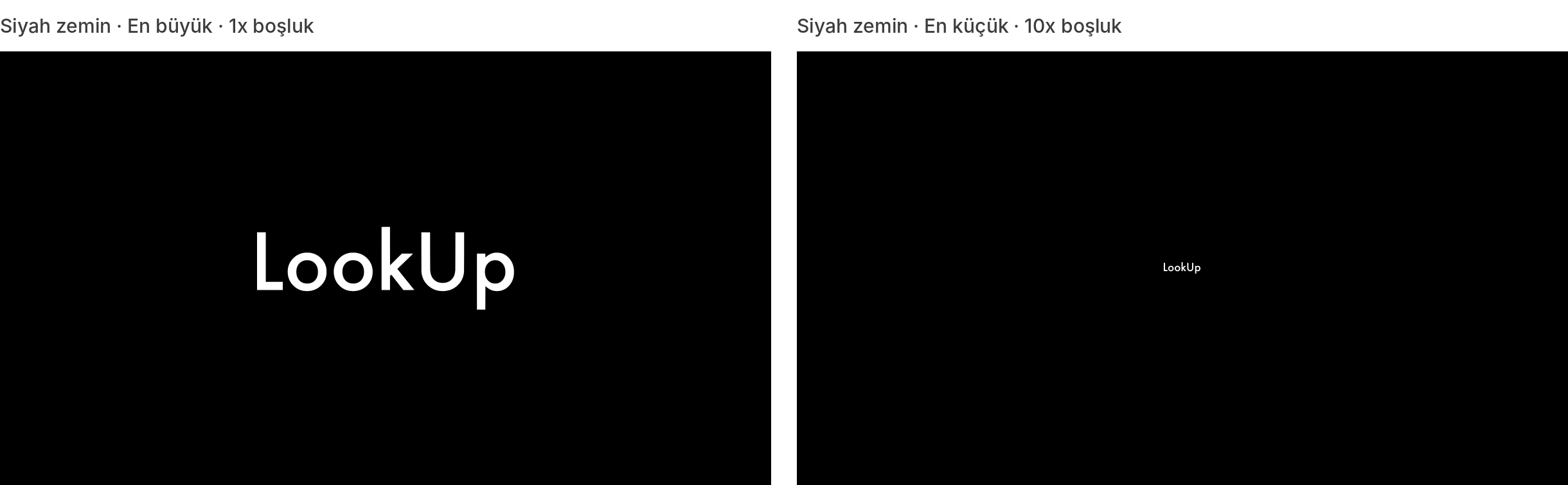 Siyah zemin üzerinde beyaz logo